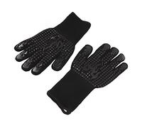 SIXRUN Isolation Thermique Anti-dérapant Lavable Résistant à la Chaleur Mitaines de Cuisine en Silicone 2 Pièces pour Barbecue Four à -Ondes (Taille Libre Noir)