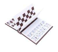 SIXRUN Jeu D'échecs Magnétique imprimé en 3D Livre D'échecs Plateau Style Livre relié avec Aimants Intégrés pour Maison Voyage Bureau Rangement