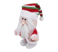 SIXRUN Jouet de Père Noël électrique Chantant avec Lumière et Musique pour Décoration Festive, Cadeau de Noël alimenté par Batterie de 28,5 Cm