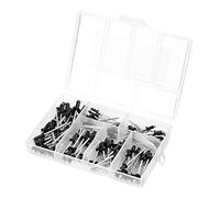 SIXRUN Kit D'assortiment de Rivets Aveugles en Aluminium, 120 Pièces, Attaches Durables pour Pistolets Pneumatiques électriques Manuels M2.4 M3.0 M3.2 M4