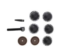 SIXRUN Kit de Capsules Réutilisables pour Machine à Café avec 5 Dosettes Vides Rechargeables, 2 Disques de Capsules en Silicone, Brosse