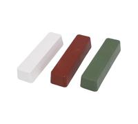 SIXRUN Kit de Composés de Polissage, 3 Pièces Rouge Grossier Blanc Moyen | Composé de Cire Métallique pour Acier Inoxydable, Aluminium, Affûtage au Cuir à Rasoir, Utilisation sur Roue de Polissage