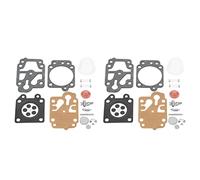 SIXRUN Kit de Joint de Membrane de Carburateur, Kit de Réparation de Reconstruction avec 4 Diaphragmes 4 Joints 18 Accessoires pour Carburateurs 40 5 44F 5 34F 36F 139F, Matériau en Caoutchouc de