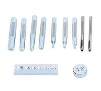 SIXRUN Kit de Réglage de Rivets à Pression, Outil de Poinçonnage Résistant aux Chocs avec Longue Poignée pour Accessoires D'artisanat du Cuir
