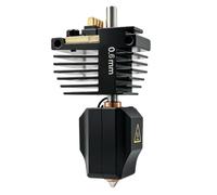 SIXRUN Kit de Tête D' 3D, Buse de 0,6 Mm, Pointe en Acier 320C | Quatre assemblages pour 5 Pro, corps en alliage de laiton pour filaments abrasifs, chaussette en silicone et essuie-glace