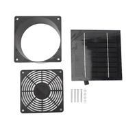 SIXRUN Kit de Ventilateur de Panneau Solaire, étanche IP65 avec Conduit D'air Fixe à Bride pour Camping-cars, Serres, Buanderies pour Maison et Extérieur