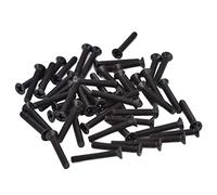 SIXRUN Kit de Vis Cruciformes Fraisées Décoratives à Revêtement Noir pour un Remplacement Parfait 50 Pièces Boulons M3 X 8/10 pour le Remplacement de Vis Standard (M3*20)