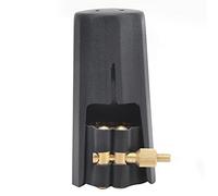SIXRUN Kit D'embout de Saxophone avec Ligature et Capuchon en Cuir PU pour Joueurs de Saxophone Alto dans une Boîte Blanche 12x4x4cm