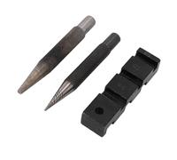 SIXRUN Kit D'outils Professionnel pour Briser Les Chaînes de Tronçonneuse, Outil à Riveter Les Chaînes, Presse à Maillons pour Tronçonneuse avec Construction en Acier Carbone pour