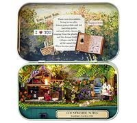 SIXRUN Kit Miniature de Maison de Poupée à Monter Soi-même, Ensemble D'assemblage Créatif Fait à la Main pour la Décoration de la Maison en Bois 14.3x8.4x2.6cm (comme montré)