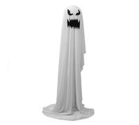 SIXRUN Lampe sur Pied Fantôme Blanc, 165cm, Large Application pour la Décoration Extérieure de Porche, Décoration Fantôme en Tissu Blanc