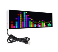SIXRUN LED Spectrum Musical Montre Spectrum Musical, 384 LEDs RVB 12 Modes 7 Couleurs Commande Vocale Commande par Câble pour Décor de Fête Chambre à Coucher