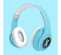 SIXRUN Long Ear Rabbit LED Bluetooth Headphones, Rose (#1) | Oreilles lumineuses Design lumineux, casque supra-auriculaire, sans fil 5.3, Cosplay de fête, accessoire de jeu