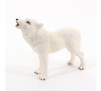 SIXRUN Lot de 2 Figurines d'action de Loup Hurlant Réaliste en PVC, Modèle Animal, Jouet pour Enfants, Ornement éducatif pour étagère, Bureau, Décoration de Chambre