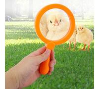 SIXRUN Loupe éducative 3X pour Enfants avec Support pour Observer Les Insectes, Exploration des Sciences de la Vie, pour Garçons et Filles - Orange