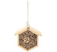 SIXRUN Maison à Insectes Suspendue en Bois, Hôtel Décoratif pour Abeilles pour Fournitures de Jardin, Encourage Les Insectes Bénéfiques à Vivre dans la Nature pour Les Enfants, Bois de Bambou 7,8 X