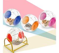 SIXRUN Mini Balle d'exercice en Plastique Transparent pour Hamster de 12 Cm, Jouet Léger Portable Qui Encourage Un Exercice Sain pour Une Utilisation en Intérieur et en Extérieur, Jouet (Blue)