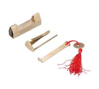 SIXRUN Mini Cadenas Vintage avec clé, Laiton Espacement 4,4 Cm pour Boîte | Convient pour Porte de Placard en Bois, Petite Boîte à Outils, Serrure de Collection Décorative, Serrure Antique en Laiton