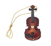 SIXRUN Mini Violon en Bois de Haute Simulation, Matériau de qualité Supérieure pour Les Amateurs de Musique, Violon Miniature en Tilleul