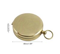 SIXRUN Miroir Acrylique Boussole Lumineuse à la Mode Qui Brille dans Le Noir pour la Randonnée en Camping, doré, 1 Pièce