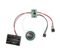 SIXRUN Module D'enregistrement Sonore, 4 Minutes alimenté par Batterie | Carte enregistreur vocal DIY, alimenté par 3 piles AAA, haut-parleur 16 Ohm 0.25W, enregistrement répété, carte de noël,