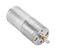 SIXRUN Moteur à Engrenages Métalliques à Faible Bruit, 25mm DC 12V 25GA-370, pour Serrure électronique, Robot, Rideau électrique, 1 Pièce (12V 200RPM)