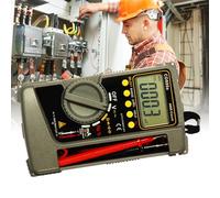 SIXRUN Multimètre Numérique, Taille de Poche, Boîtier ABS | Écran LCD clair, facile à utiliser, tests électriques, conception antichoc