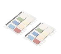 SIXRUN Notes Autocollantes Transparentes, PET étanche, 6 Couleurs, pour étiquettes D'index de Classification de Fichiers, Cadeau Scolaire et de Bureau, 2 Ensembles