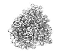 SIXRUN Oeillets en Laiton de Haute Qualité pour L'Artisanat du Cuir 6mm 100 Ensembles Scrapbook Or Argent Bronze Couleur Pistolet 100 X Joint Sacs Étiquettes Vêtements (SILVER)