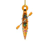 SIXRUN Ornements Suspendus de Noël, Véhicule en Fer personnalisé, Camion, Bateau, Pelle, Pendentif de Voiture pour les Fêtes D'hiver sur le Thème de Noël, 10x9cm (#6)