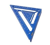 SIXRUN Outil carré de Rapporteur de Règle Triangulaire Professionnel et Précis pour Outil de Mesure de Disposition de Charpentier, Alliage D'aluminium en Bleu, pour Ingénieurs et Charpentiers