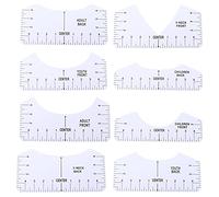 SIXRUN Outil D'alignement de T-shirts, Ensemble de Règles Efficaces pour les Amateurs de Couture, Ruban à Mesurer en PVC pour Jeunes Adultes, Gagnez du Temps pour Centrer les Conceptions