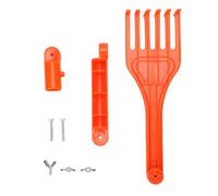 SIXRUN Outil de Nettoyage du Toit de Gouttières, Poignée Rotative Mini Rake Head Head Gutter Rake Tool pour Les Feuilles Retrait des Débris avec du Plastique ABS