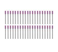 SIXRUN Outils Rotatifs de Tige D'affûtage de Meule en Alliage Durable Solide, 50 Pièces/ensemble pour le Polissage du Métal et du Bois, Diamètre de Tige de 3 Mm, Tête de Meulage de 4 Mm