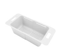 SIXRUN Panier de Congélateur Coffre, Bac de Rangement Réglable en PP pour Congélateur, Longueur Extensible de 40 à 52 Cm, Conception de Drainage Poreux, Poignée et Séparateur, pour étagères de de