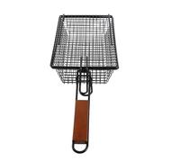 SIXRUN Panier de Grill en Métal Antiadhésif avec Couvercle pour Griller des Steaks de Poisson, des Crevettes, Outil de Barbecue pour la Cuisine en Plein Air, Panier de Barbecue pour Légumes, Camping