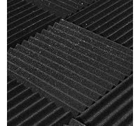 SIXRUN Panneaux de Mousse Acoustique Paquet de 12 Cales en Mousse D'insonorisation 1x1 Pi avec Structure de Rainure Périodique pour L'enregistrement en Studio Réduction du Bruit (A)