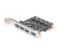 SIXRUN PCIE vers USB 3.0 Carte D'extension, 4 Ports | Hub de type A auto-alimenté, super vitesse 5 Gbit/s, Plug-and-Play, mise à niveau pour ordinateur de bureau, pour