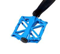 SIXRUN Pédales en Alliage d'aluminium Plate-Forme Plate Antidérapante pour Vélo de Route BMX de Montagne, avec Large Cage et Couleurs Vives pour l'équitation Récréative (Blue)