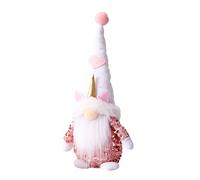 SIXRUN Peluche GNOME Mythique, Poupée Naine en Tissu Doux Rose, Grande Taille pour Affichage de Table, Décoration de Vacances avec Style Scandinave (14/12/6)