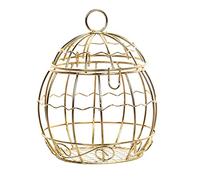 SIXRUN Petite Mangeoire à Oiseaux Suspendue, en Fer forgé, Recharge Facile, Attrayante pour Les Oiseaux Sauvages, Pinson, Moineau, Rouge-Gorge - 9x7 Cm (2)