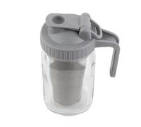 SIXRUN Pichet Mason en Verre à Large Ouverture, Pichet à Eau en Verre Facile Nettoyer pour Faits Maison, avec Brosse de Nettoyage pour L'hygiène, pour Boissons Rafraîchissantes 64 Oz (32 onces)