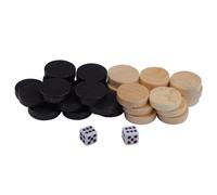 SIXRUN Pièces d'échecs Backgammon 32pcs Drafts Drivers Backgammon, Idéal pour Les âges, Conception Portable et Légère, Plaisir Engageant, Développement Intellectuel pour des Heures de