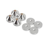 SIXRUN Pieds de Découplage pour Enceintes en Alliage D'aluminium, Lot de | Pointe amortisseur de vibrations, pieds de page anti-retour, accessoires Hi-Fi, pour amplificateur CD DVD