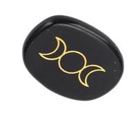 SIXRUN Pierre D'inquiétude pour Le Pouce, Pierre D'équilibre énergétique Apaisante pour Le Soulagement de l'anxiété, la Méditation, Taille Portable pour la Maison et Les Voyages (Obsidienne)