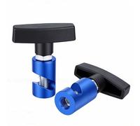 SIXRUN Pince de Support de Capot M12x1.25, Clip de Support en Alliage | Ajustement Universel pour Capot de Moteur de Voiture, Hayon et Coffre, Alliage D'aluminium Robuste, Tête Noire à Base