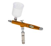 SIXRUN Pistolet Aérographe de Peinture, Pulvérisation Précise, Outil de Pulvérisation de Bricolage, Buse de 0,3 Mm, Double Action pour Modèle de Peinture par, T-shirts et Gâteaux de Bricolage (GOLD)