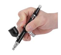 SIXRUN Pistolet Pneumatique Aérographe Noir à Double Action pour Peinture par Pulvérisation et Art du Tatouage, Taille de Buse de 0,3 Mm, pour Gâteaux et T-Shirts