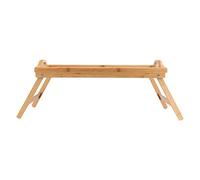 SIXRUN Plateau de Lit en Bois avec Pattes Pliantes, Table de Petit-déjeuner pour Bureau d'ordinateur Portable, Bureau Lecture, adapté à l'hiver Froid, Couleur en Bois