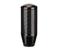 SIXRUN Pommeau de Levier de Vitesse Universel en Alliage D'aluminium, Levier de Changement de Vitesse en Fibre de Carbone Durable pour la Plupart des Voitures, Installation Facile, Noir, 1 unité